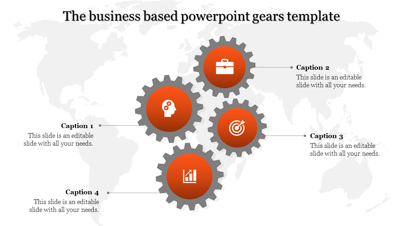powerpoint gears template-The business based powerpoint gears template-Orange
